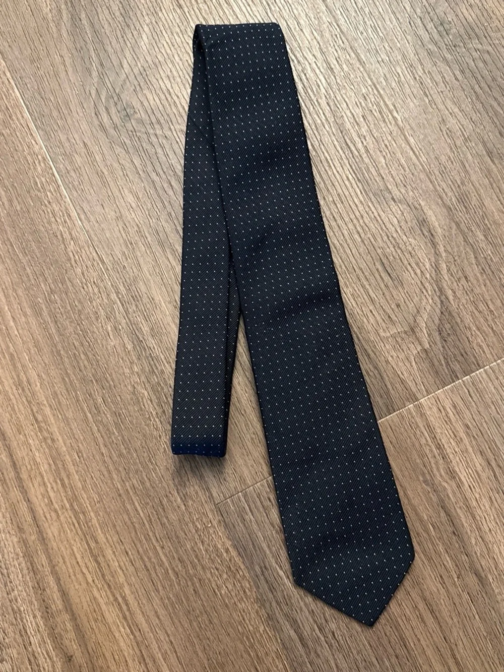 Vintage Neiman Marcus Men's Black Micro Dot Silk Tie